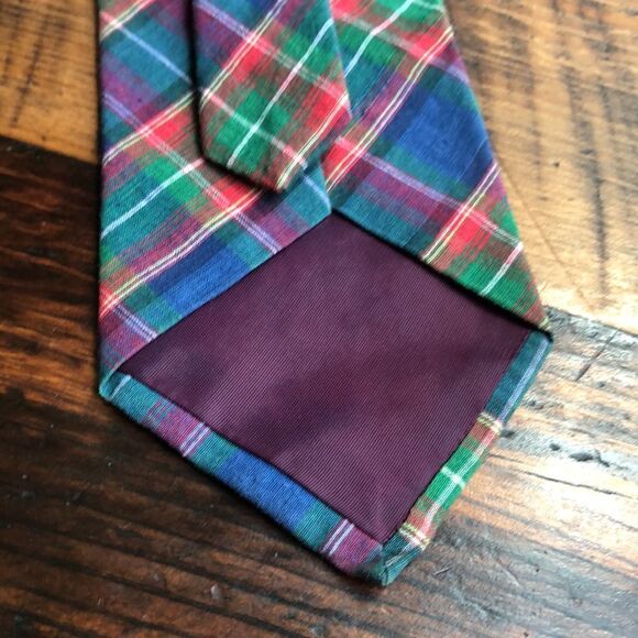 Foxtrot America 100% Cotton Plaid Tie - Picture 6 of 6